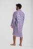 Chemise de nuit homme classique flanelle de coton rayure la plagne bleu et rouge
