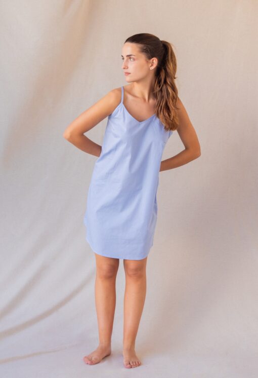Nuisette femme "Mini vichy bleu"