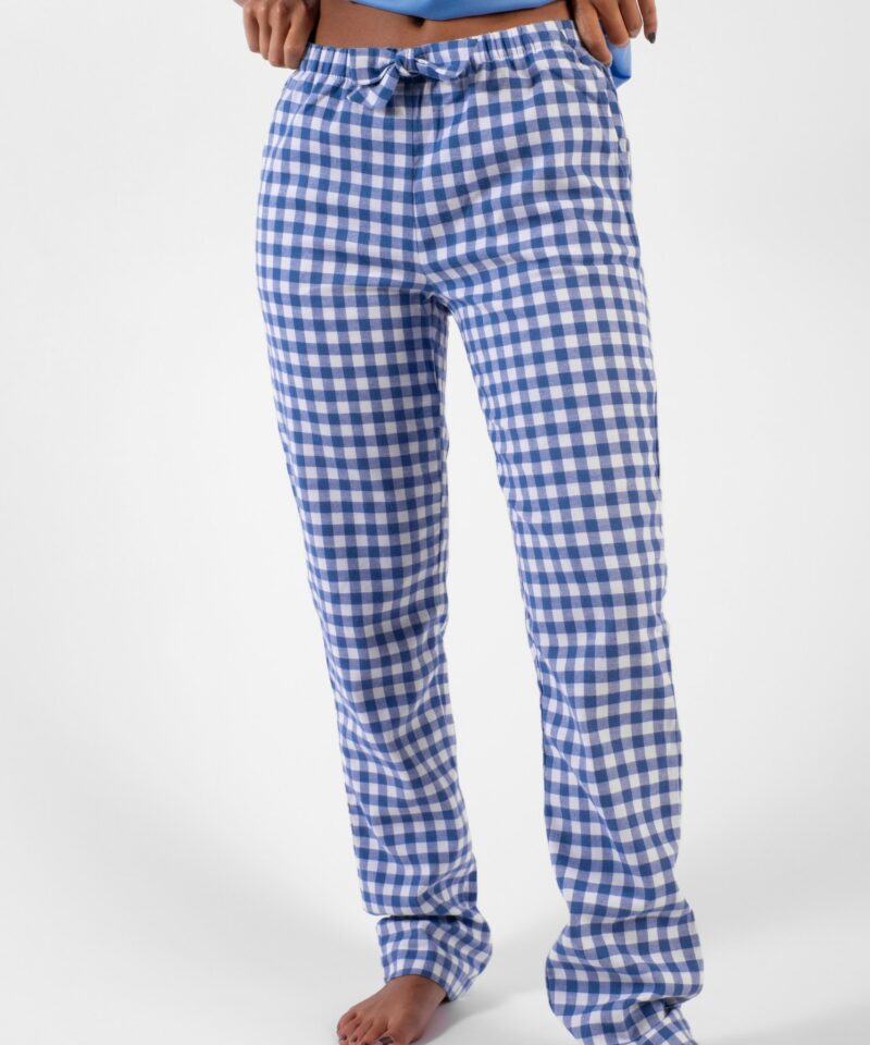Pantalon de pyjama femme"Carreaux bleu"
