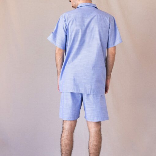 pyjama-court-homme-rayure-bleu-coton