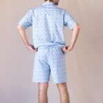 pyjama-short-vagues-chemise-coton-homme