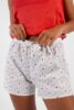 short femme en popeline de coton motifs coquelicots fabrique au portugal