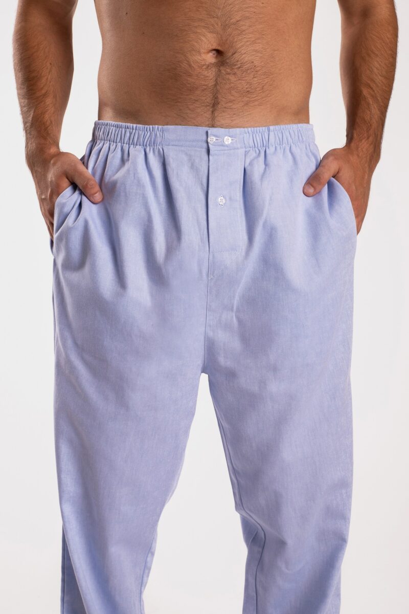 Pantalon de pyjama maitre renard oxford bleu