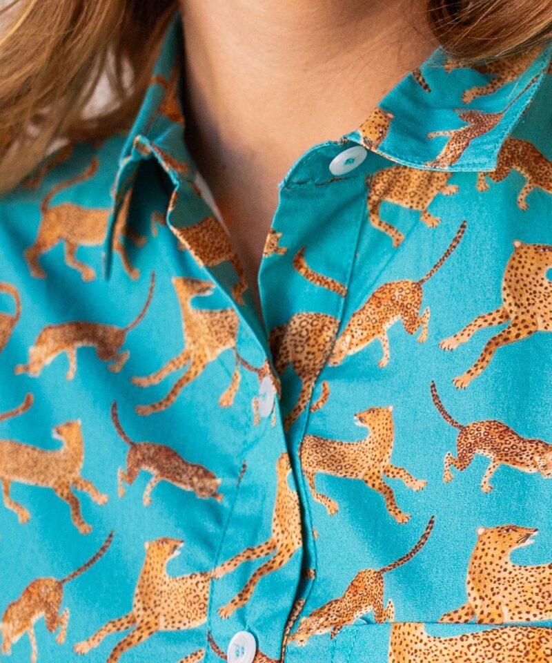 chemise-nuit-femme-leopard-felin-vert
