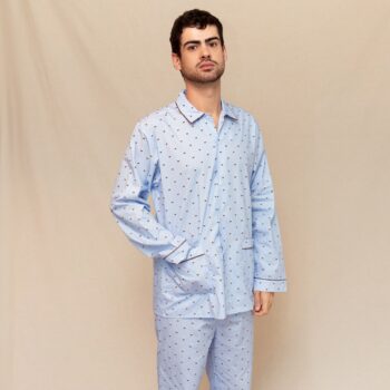 Pyjamas long homme - Classique "Couleur café"
