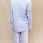 pyjama homme classique rayure bleu flanelle de coton fabrique au portugal