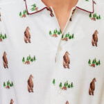 pyjama long homme flanelle motif ours bruns grizzly coton fabrique au portugal