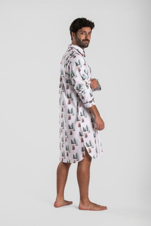 Chemise de nuit homme - Ours brun