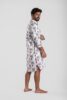 Chemise de nuit homme classique flanelle de coton motif ours bruns grizzly sapin canada 2
