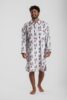 Chemise de nuit homme classique flanelle de coton motif ours bruns grizzly sapin canada 2