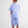 pyjama court garçon oxford coton bleu pyjama short enfant chemise bermuda