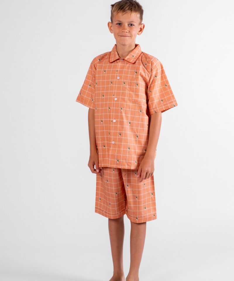 pyjama court garçon tennis Roland-Garros pyjama short enfant chemise bermuda