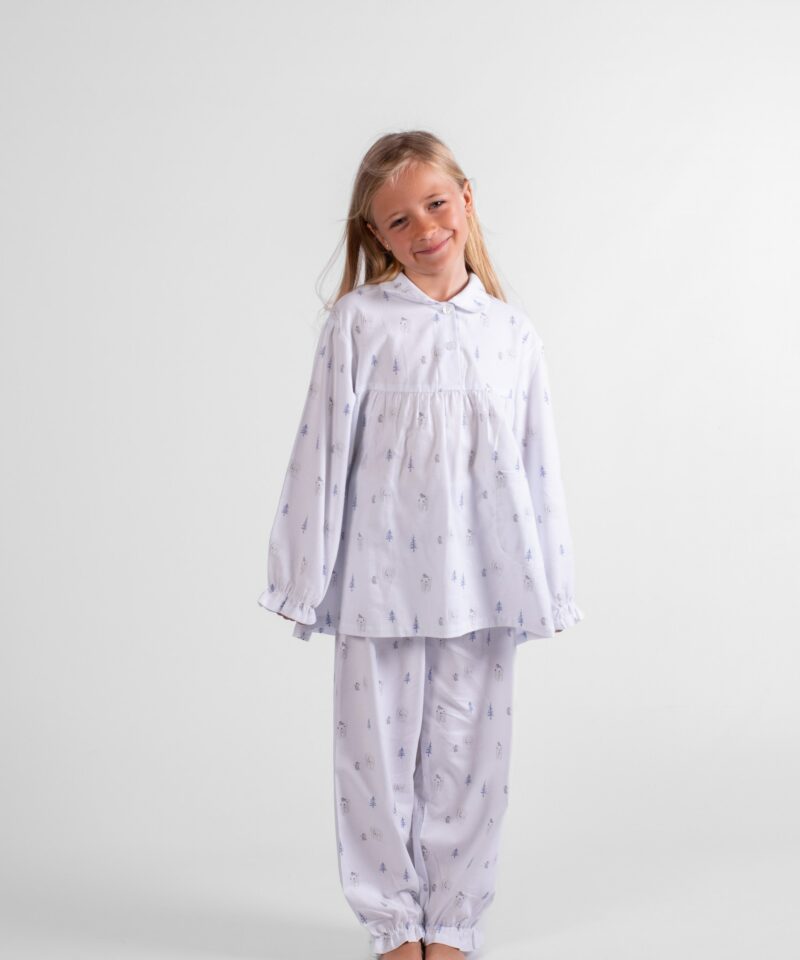 pyjama fille pilou flanelle ours balade