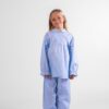 pyjama deux pieces en coton pour fille oiseaux mesanges