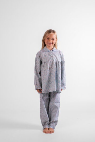 pyjama long coton fille liberty fleurs