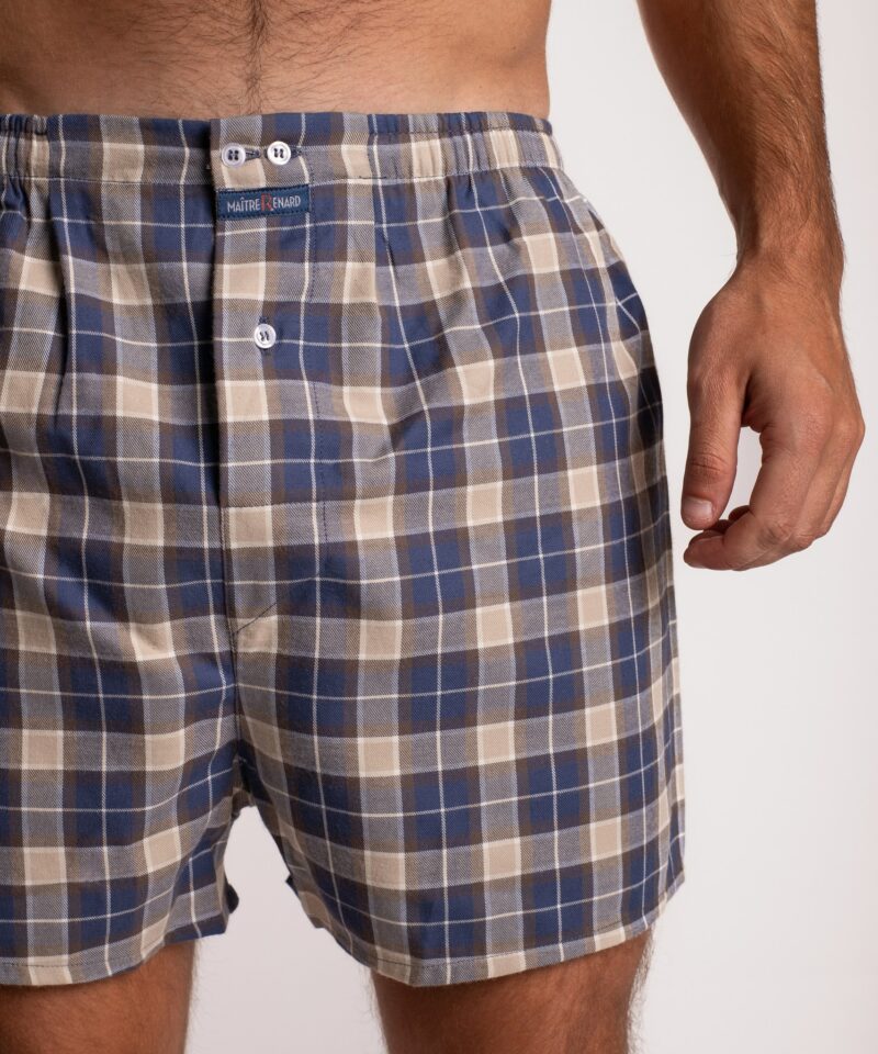 caleçon homme chaud en pilou flanelle carreaux pour cet hiver noel.