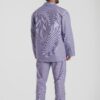 Pyjama homme deux pièces en popeline de coton rayure bleu motif Ars