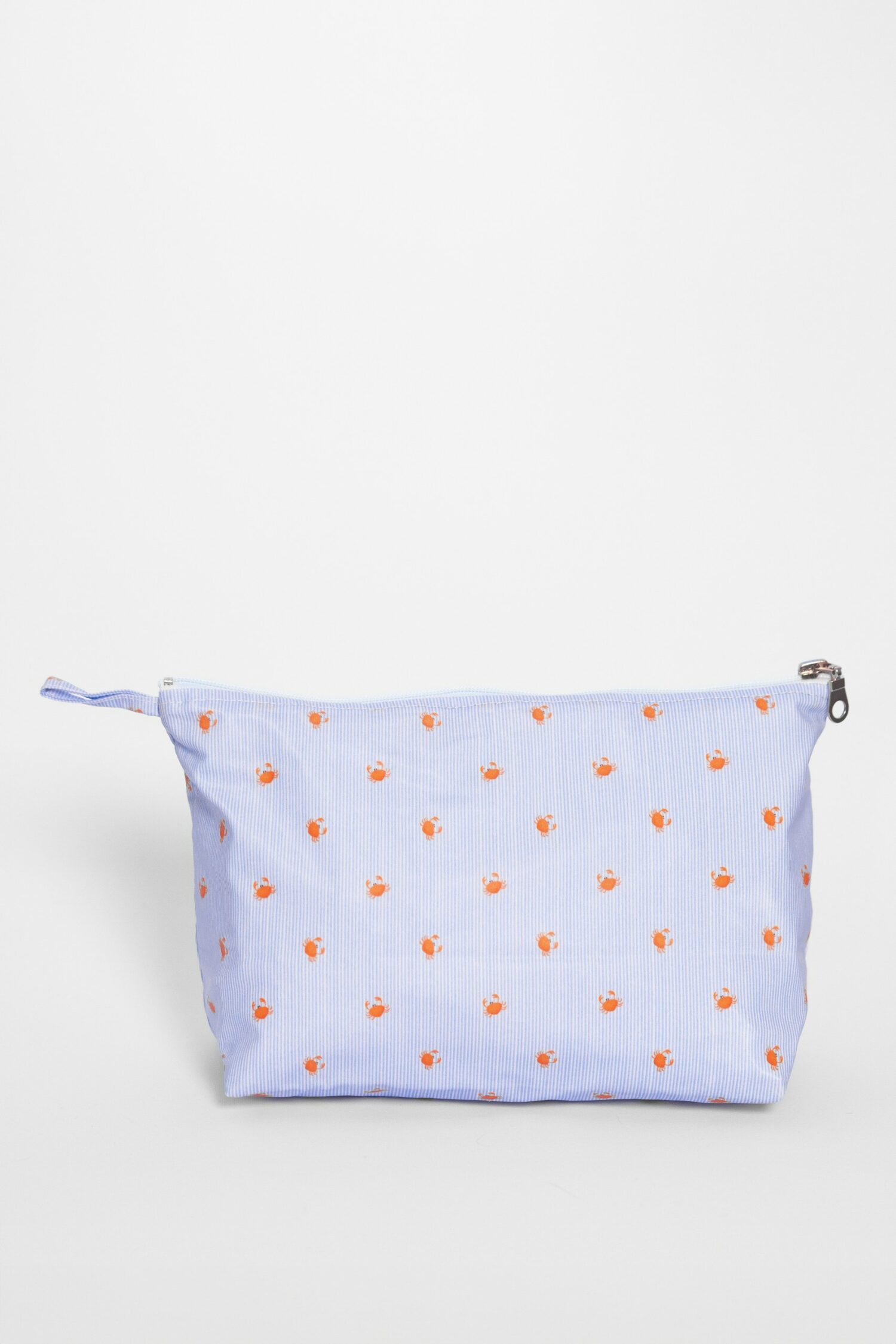 Trousse de toilette crabes en coton enduit.