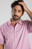 Pyjama court homme coton popeline classique rayure large rouge et blanche 3