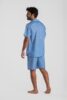 Pyjama court homme coton popeline motifs surfeurs vagues 2