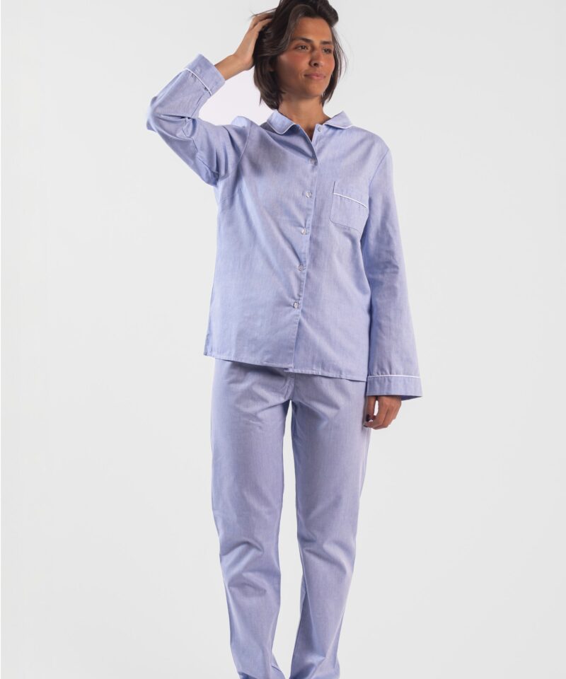 Pyjamas longs femme Oxford