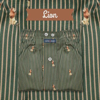 caleçon homme lions en coton