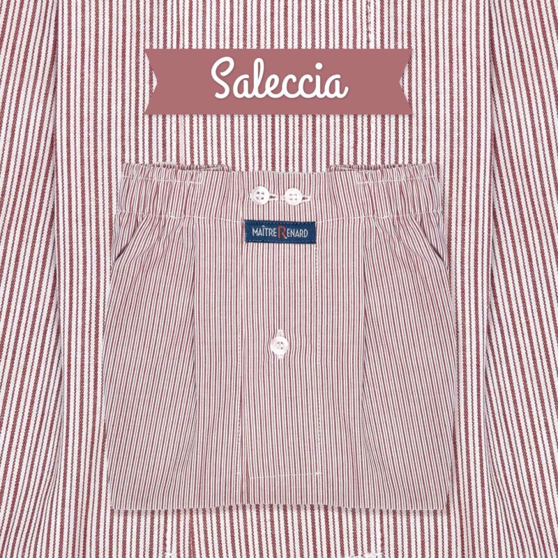 caleçon homme français rayure rouge et blanche