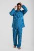 pyjama long homme satin de coton motif saxo musique bleu roi2