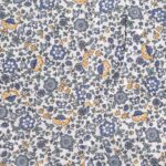 Short femme en coton echancre boutons bois motif liberty bleu