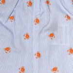Short femme en coton echancre boutons bois motif crabes rayures 3