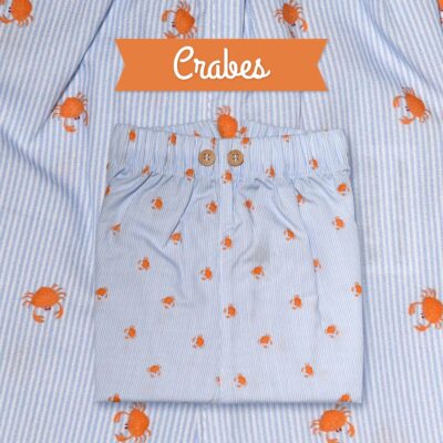 Short pyjama motif crabes