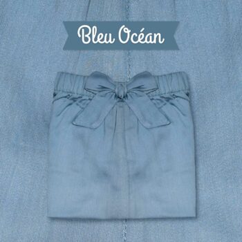 Short femme - Satin bleu Océan