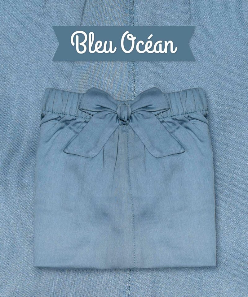 Short femme - Satin bleu Océan