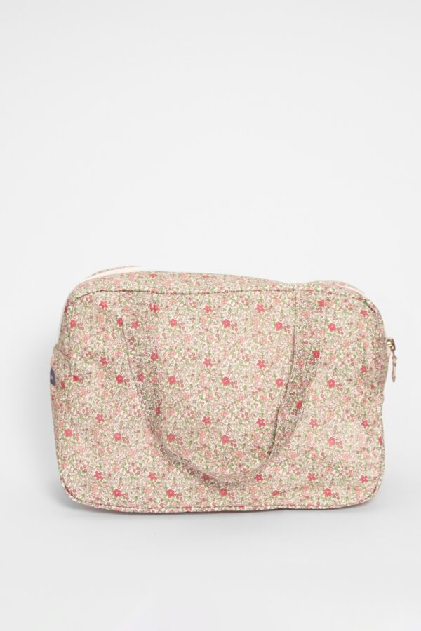 vanity valisette liberty rose tissu coton enduit trousse de toilette