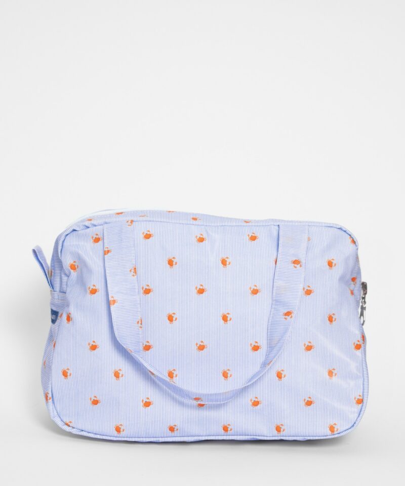vanity valisette crabes tissu coton enduit trousse de toilette