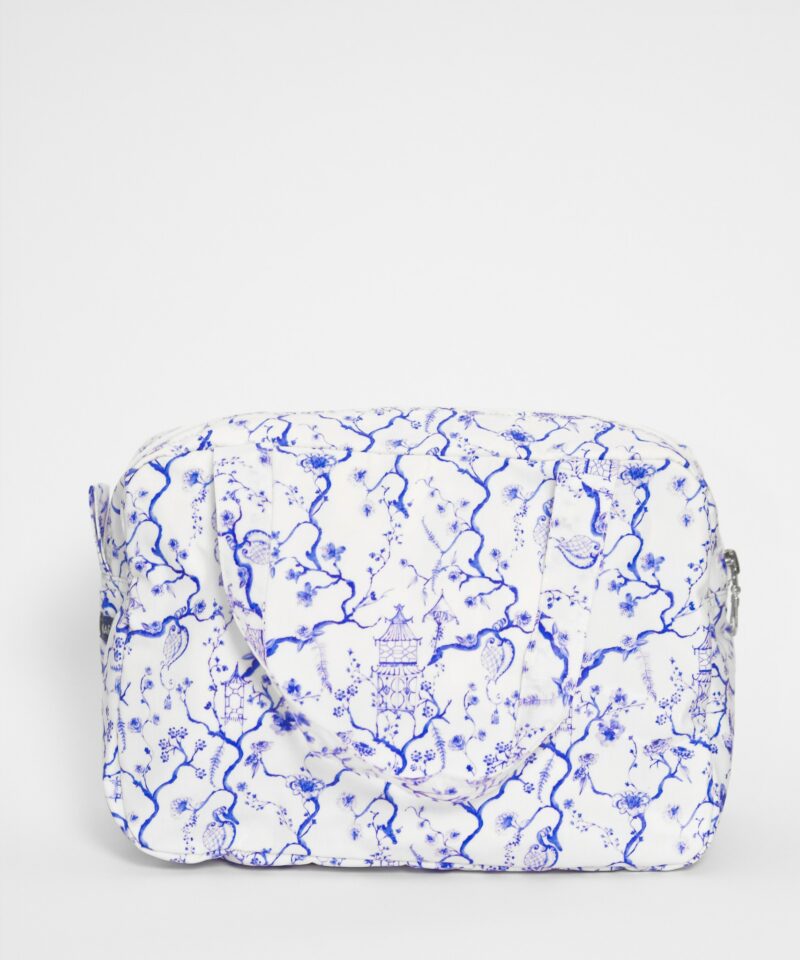 Vanity valisette trousse de toilette en coton enduit pagodes japon