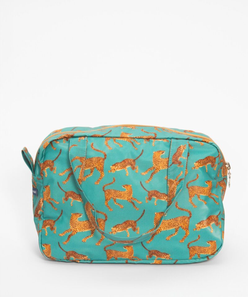 Vanity valisette trousse de toilette en coton enduit jaguars