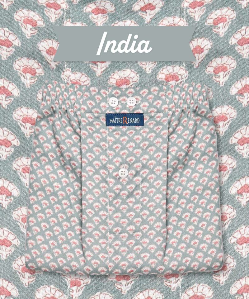 caleçon homme classique coupe française coton fabriqué au portugal motif indien