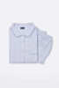 pyjama long femme flanelle rayure bleu
