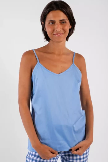 Caraco femme classique "Uni bleu clair"