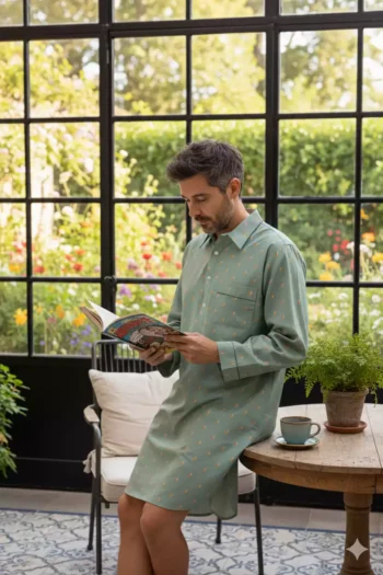 Chemise de nuit homme - Renards