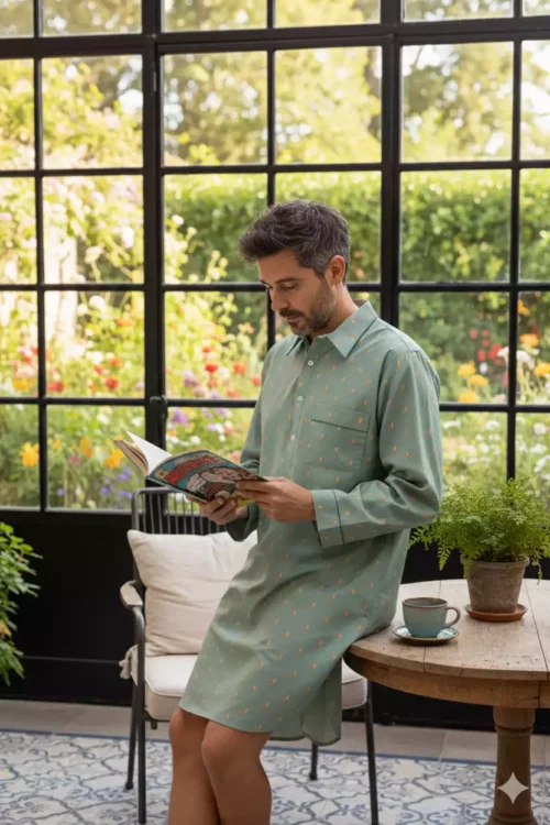 Chemise de nuit homme - Renards