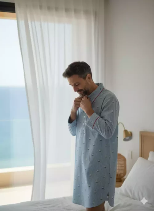 Chemise de nuit homme - Bateaux