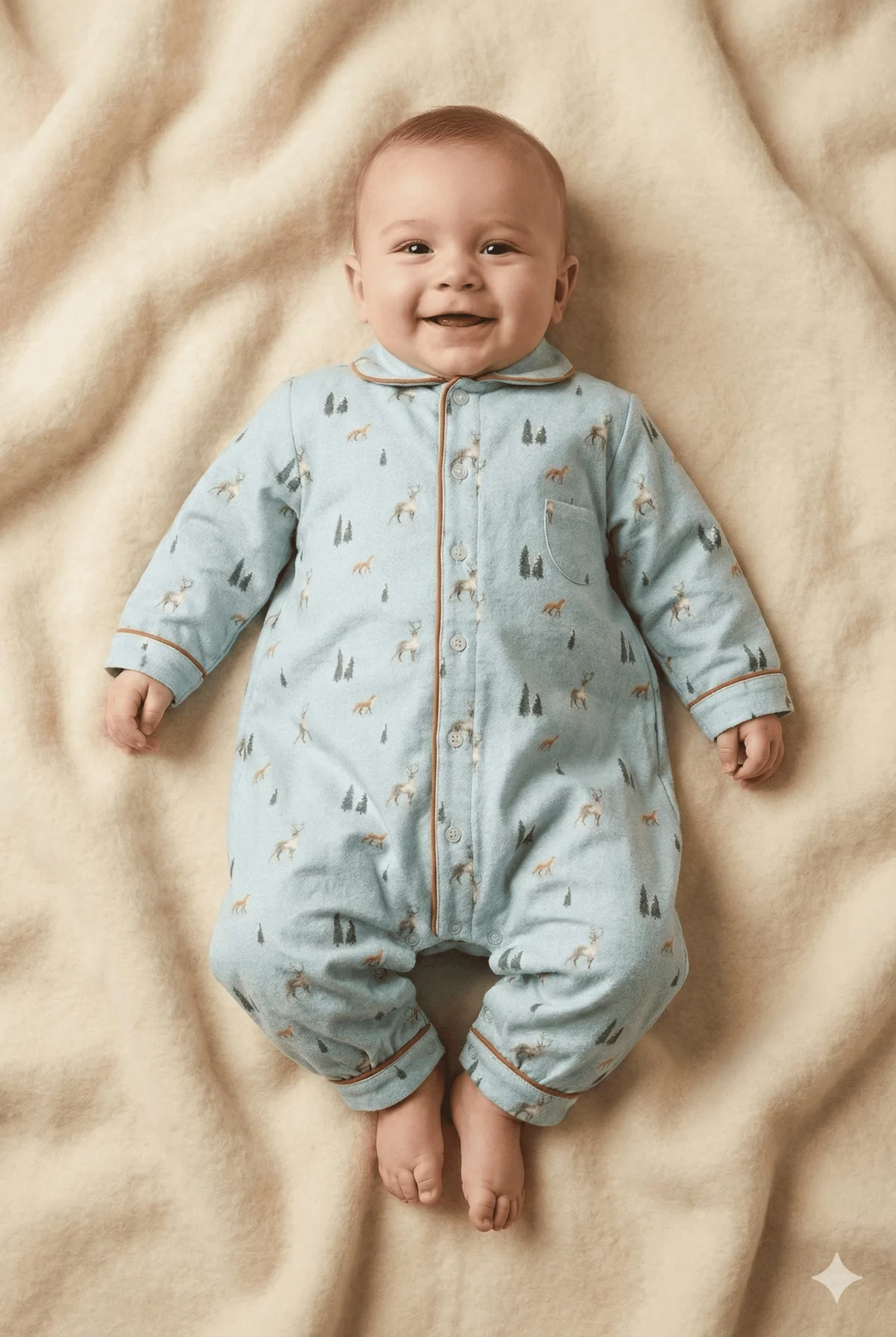 Pyjama combi bébé - Renards élans