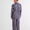 Pyjama enfant pilou ecossais carreaux bleu les arcs