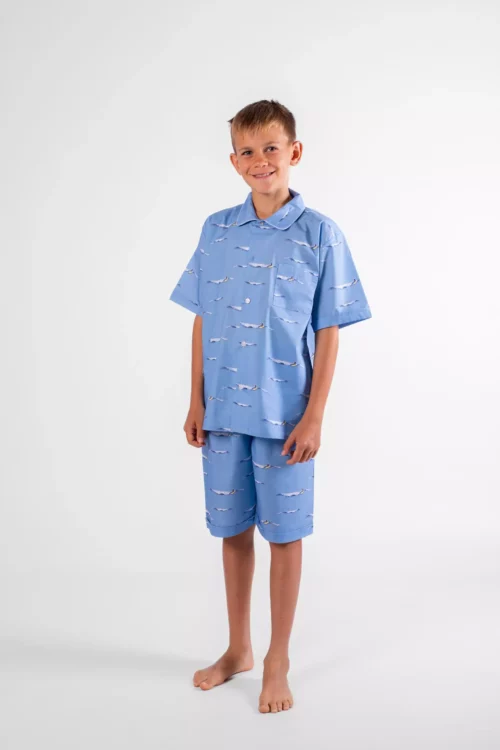 pyjama court garçon surfeur pyjama short enfant chemise bermuda surf
