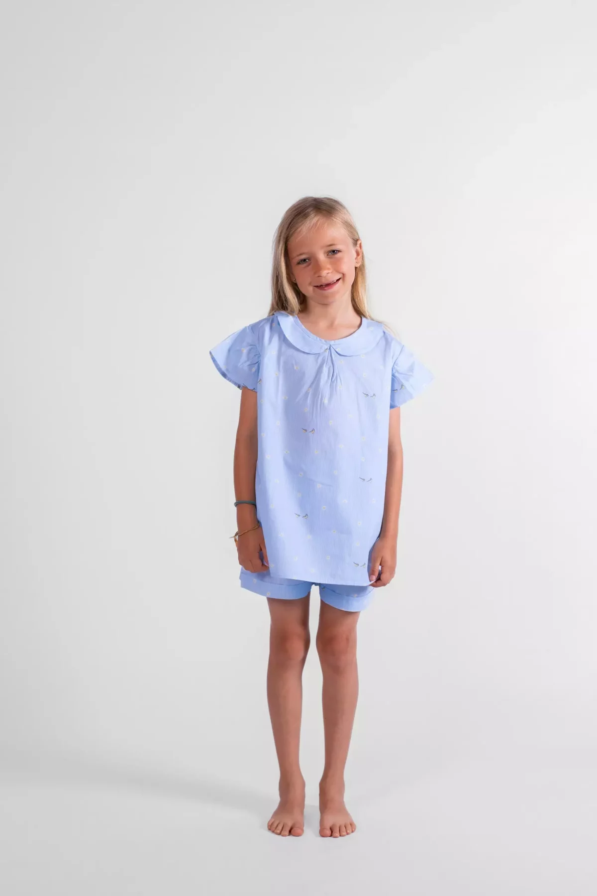 Pyjama court fille - Mésanges