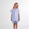 Pyjama court fille manches courtes et short en coton motif bernard l'hermite