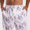 Pantalon de pyjama homme en flanelle pilou hiver chaud motif pingouin