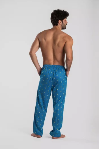 Pantalon Pyjama Homme Ultra-Doux Style Coton – Taille Élastique, Poches, Confort Absolu Pour Nuit Paisible